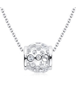 Pretty Designed Silver Necklace SPE-5415